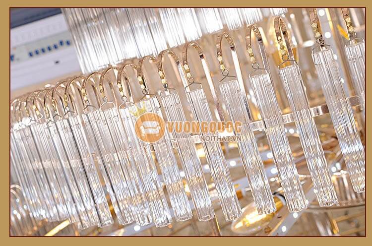 Đèn chùm pha lê cao cấp gắn trần biệt thự CM198-14